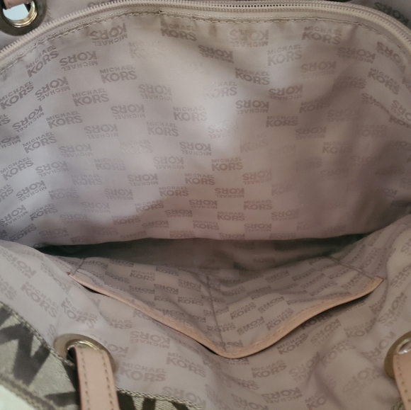Michael Kors Monogram Shoulder Tote - Picture 3 of 9